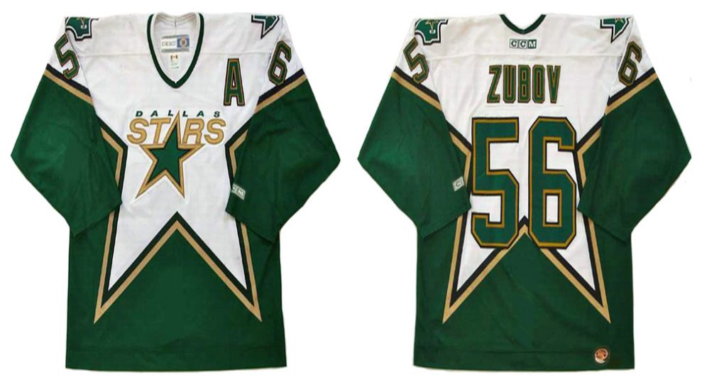 2019 Men Dallas Stars 56 Zubov Green CCM NHL jerseys